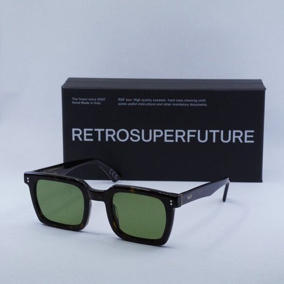 🕶️ New RetroSuperFuture SECOLO 3627 HT6 Sunglasses - Havana Frame, Green Lenses - Picture 1 of 10
